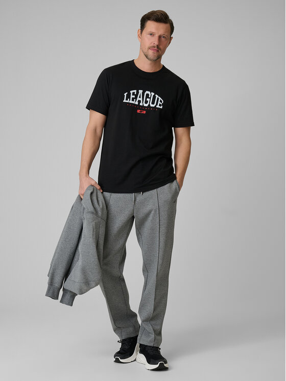 4F 4F T-Shirt SPORTS CLUB Czarny Regular Fit