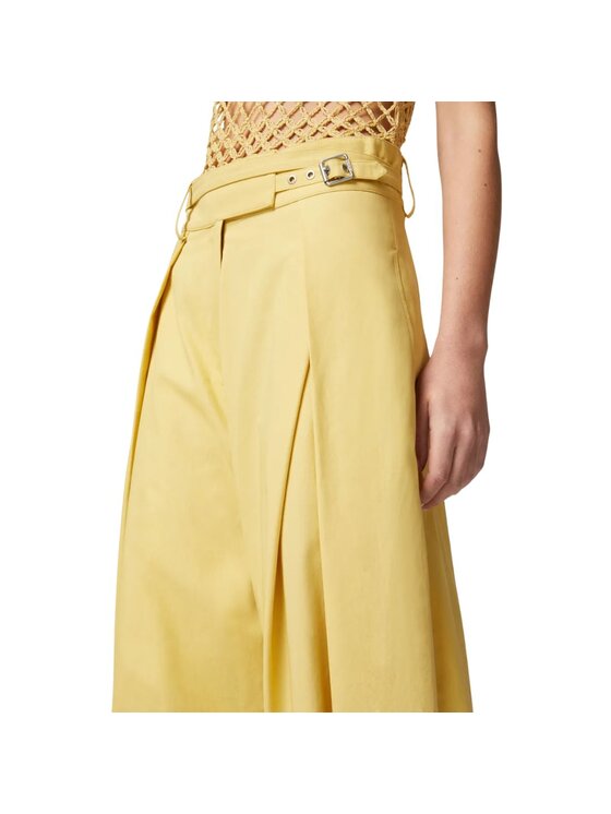 PINKO PINKO Spodnie damskie Ricordi pantalone cotone Żółty Flared Fit