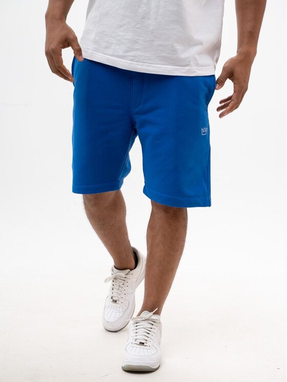 Jigga Wear Jigga Wear Szorty materiałowe Krótkie Spodenki Dresowe Męskie Ciemne Niebieskie Jigga Wear Simple Crown XL Niebieski Regular Fit