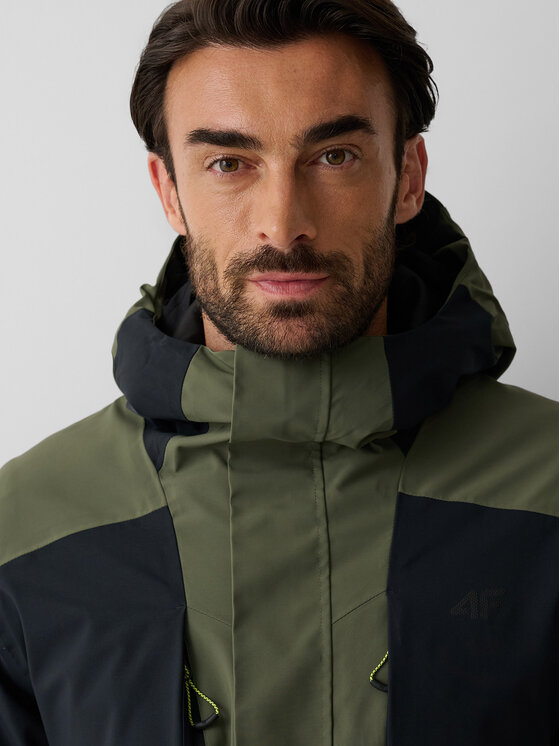 4F 4F Kurtka wielofunkcyjna BETWEEN LAYERS Khaki Regular Fit