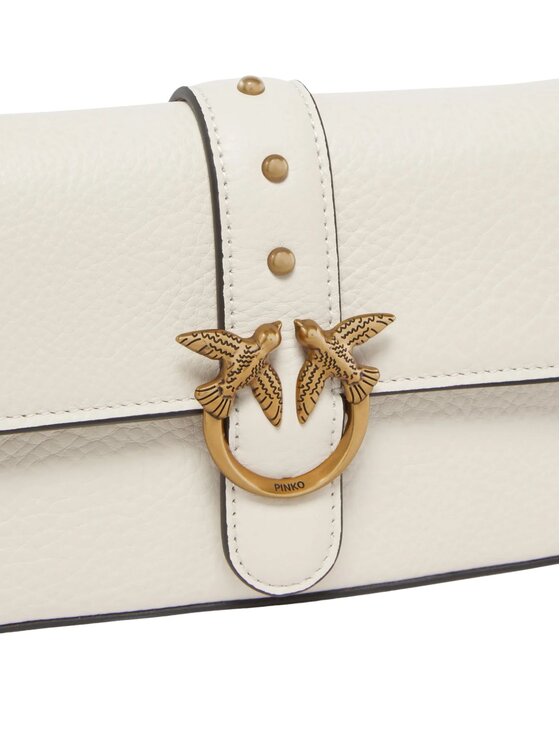PINKO PINKO Σάκος Love one slouchy baby bottalato soft Λευκό