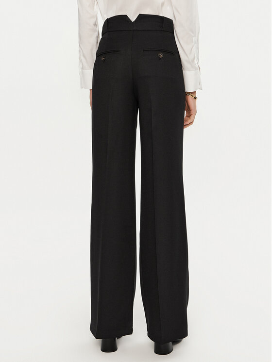 ARTIGLI ARTIGLI Kalhoty z materiálu ACPA000024 Černá Regular Fit