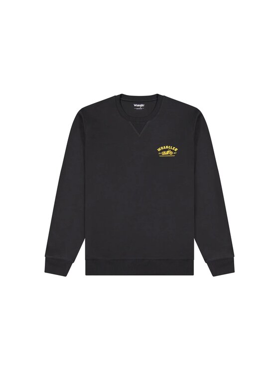 Wrangler Wrangler Bluza Americana Crew Czarny Regular Fit