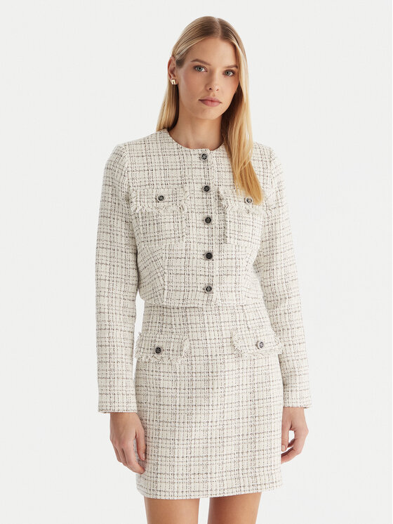 Guess Guess Bunda pro přechodné období W5YN44 WHDB2 Bílá Regular Fit