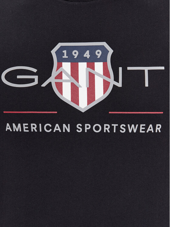 Gant Gant Póló Reg Archive Shield Ss 2003199 Fekete Regular Fit