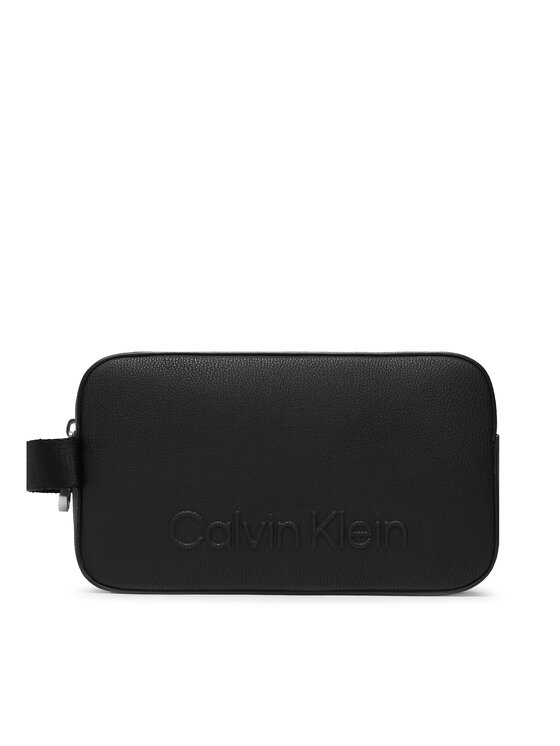 Calvin Klein Kozmetični kovček Ck Connect Pu Washbag K50K510292 Črna