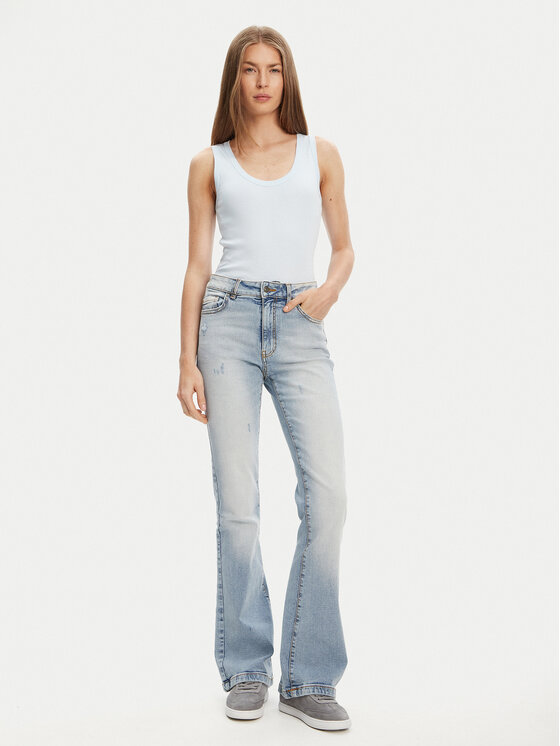 United Colors Of Benetton United Colors Of Benetton Top 3GA2DH010 Svijetloplava Slim Fit