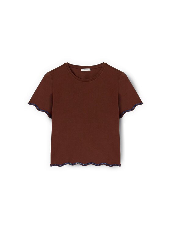 Motivi Motivi T-shirt G341W003488N022 Marrone Regular Fit