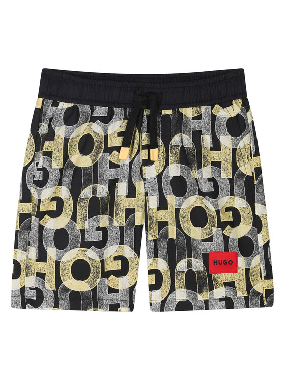 HUGO Badeshorts - Kinderkleidung, Größe 4Y Schwarz G00330 M