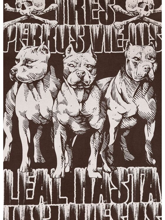 PITBULL PITBULL T-Shirt TRES PERROS VIEJOS Brązowy Regular Fit