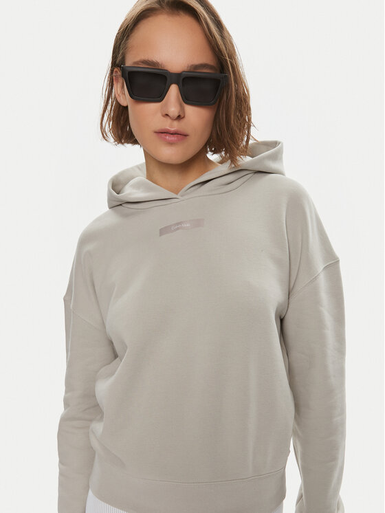Calvin Klein Calvin Klein Bluza Micro Logo K20K206631 Beżowy Relaxed Fit