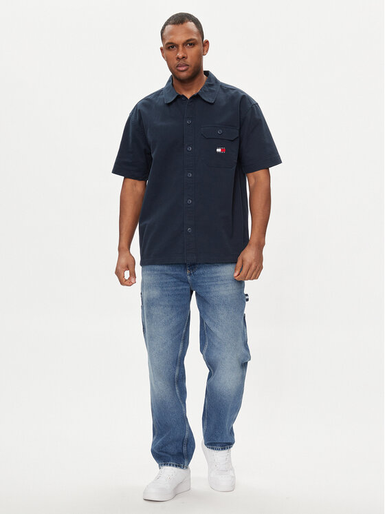 Tommy Jeans Tommy Jeans Koszula Essential DM0DM18969 Granatowy Regular Fit