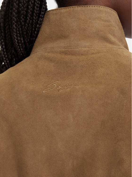 BOSS BOSS Giacca di pelle C Sabea 50562753 Marrone Relaxed Fit