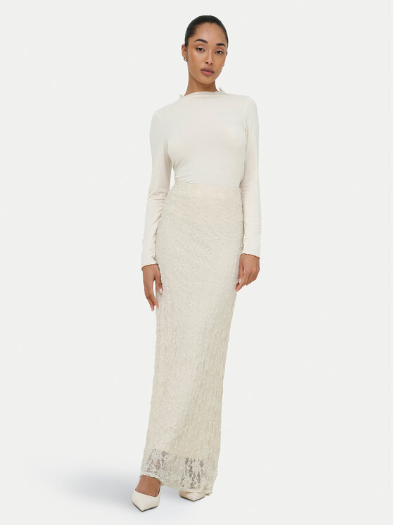 ONLY ONLY Maxi krilo Albina 15372797 Svetlo bež Slim Fit