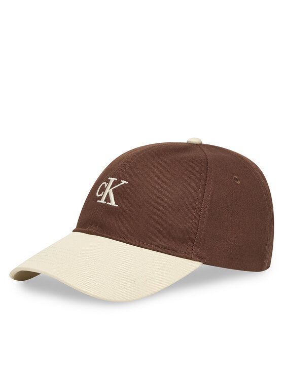 Calvin Klein Calvin Klein Kšiltovka Monogram Emb Colorblock Baseball LV04G5000G Hnědá
