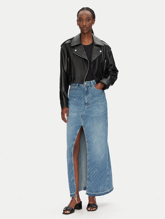 BOSS BOSS Fustă de blugi 50542445 Albastru Regular Fit