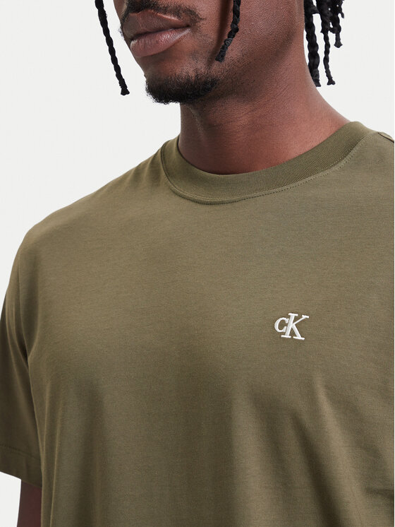Calvin Klein Jeans Calvin Klein Jeans Тишърт Easy Monologo LV04RC275G Каки Regular Fit