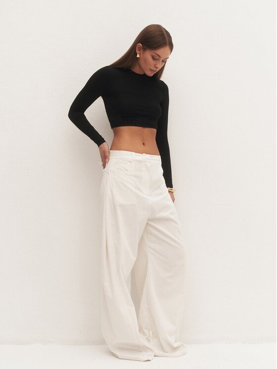 Le Collet Le Collet Top DILI Czarny Slim Fit