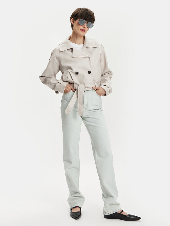ONLY ONLY Kurtka z imitacji skóry Vera 15308584 Szary Regular Fit