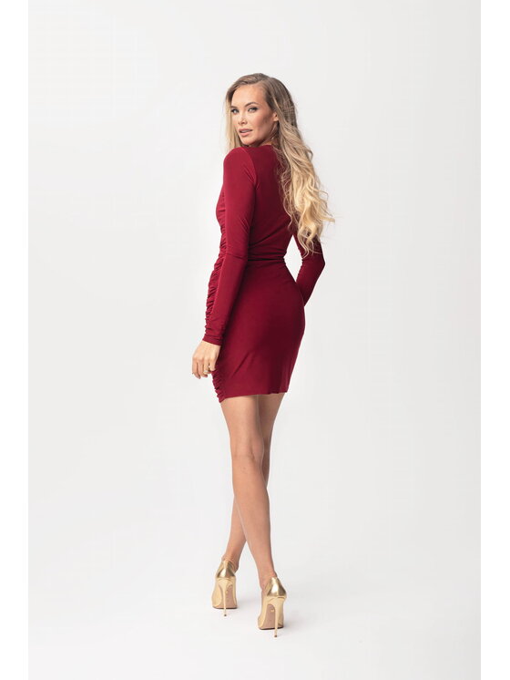 Aurora Aurora Koktejlové šaty Melanie Bordó Feminine Fit