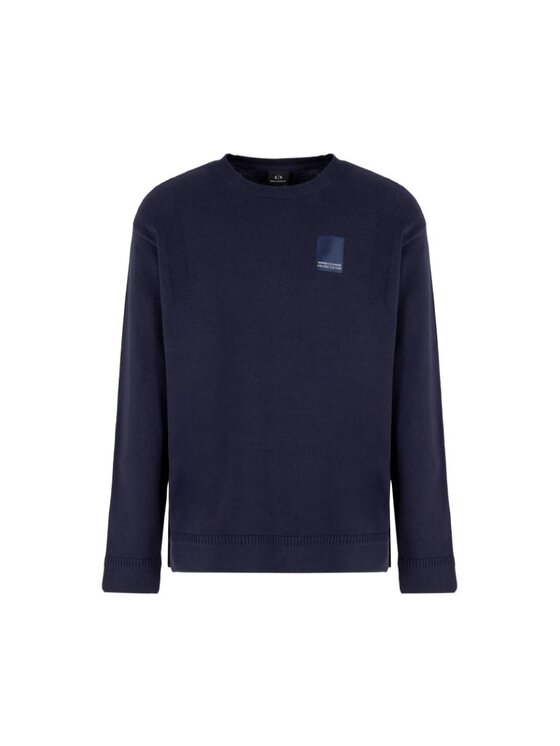 Armani Exchange Armani Exchange Svetr MAGLIA GIROCOLLO Tmavomodrá Regular Fit