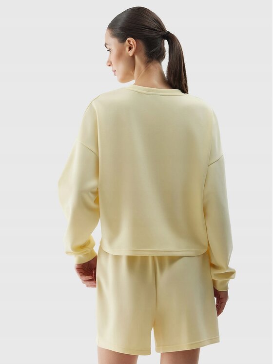4F 4F Bluza 4FWSS24TSWSF1001 Żółty jasny Active Fit