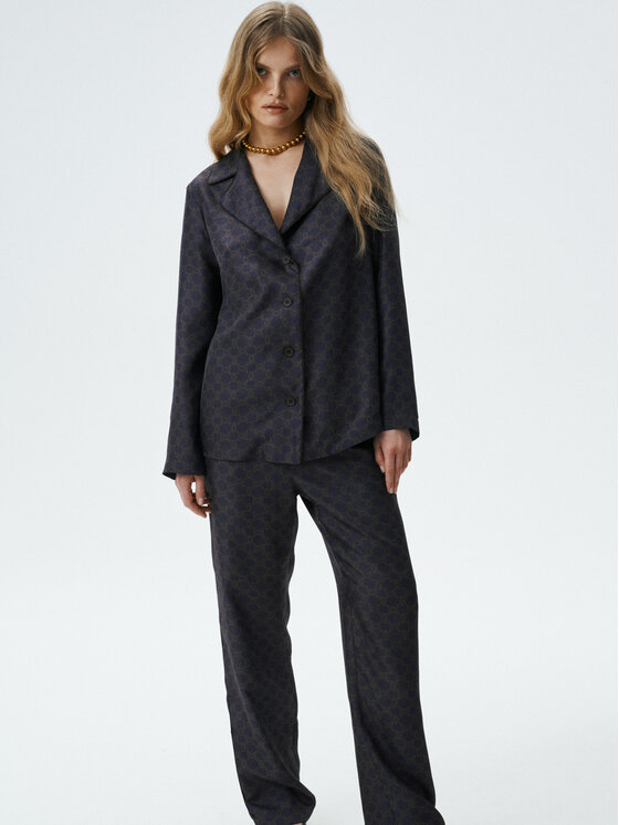 MARI PRETI MARI PRETI Blusa MONOGRAM M Marrone Regular Fit