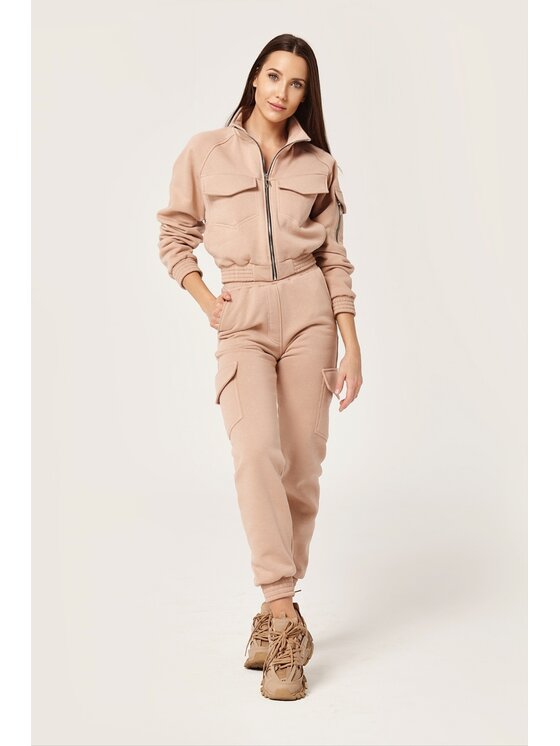 MANDRAGORA MANDRAGORA Felpa Cargo Beige Regular Fit