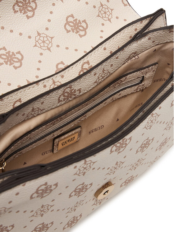 Guess Guess Дамска чанта Emelie Logo HWGP99 28200 Екрю