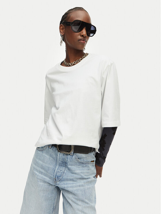 G-Star Raw G-Star Raw Marškinėliai Modern D29372-B771 Balta Relaxed Fit