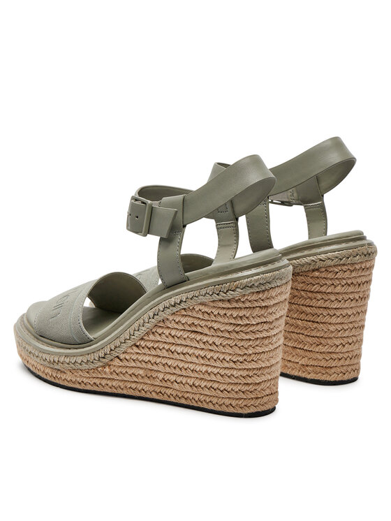 Calvin Klein Calvin Klein Espadryle Wedge Sandal 70 He HW0HW02050 Szary
