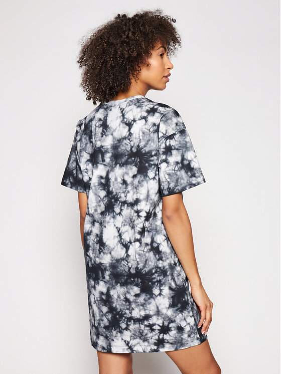 Champion Champion Повсякденна сукня Tie Dye Digital Print 113942 Чорний Custom Fit
