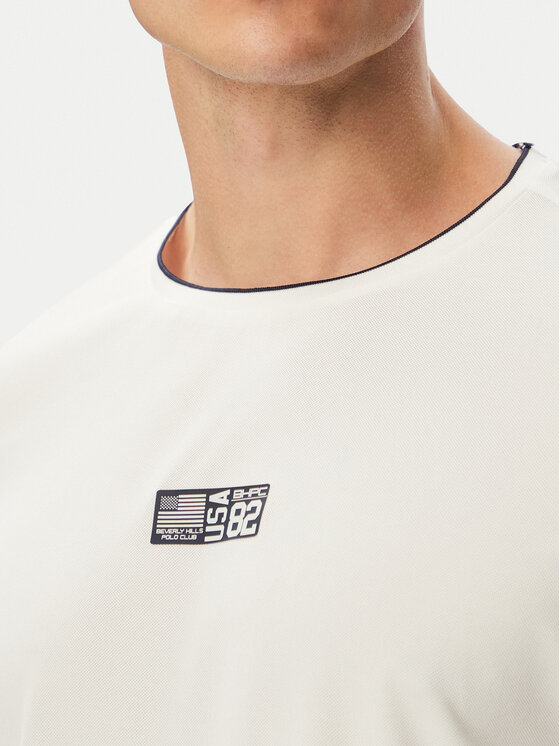 Beverly Hills Polo Club Beverly Hills Polo Club T-särk P-SS26M-TS0172 Valge Regular Fit