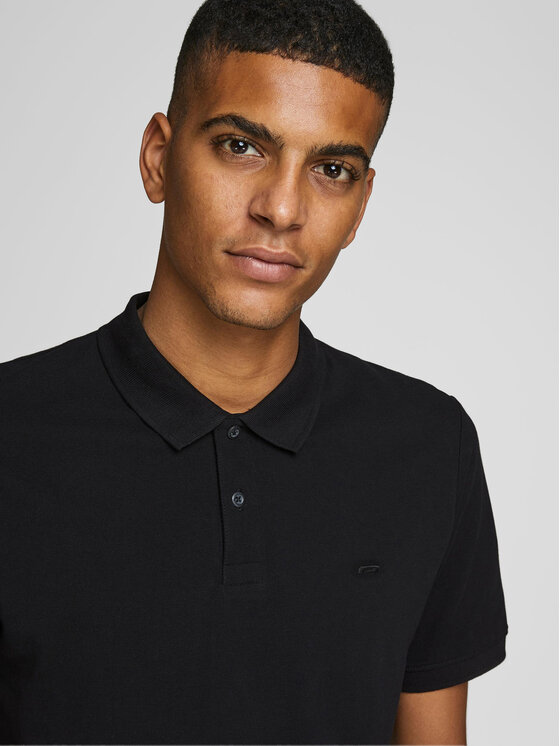 Jack&Jones Jack&Jones Polokošeľa Basic 12136516 Čierna Slim Fit