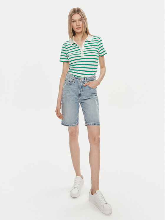 Tommy Hilfiger Tommy Hilfiger Polo 1985 WW0WW39530 Zielony Slim Fit