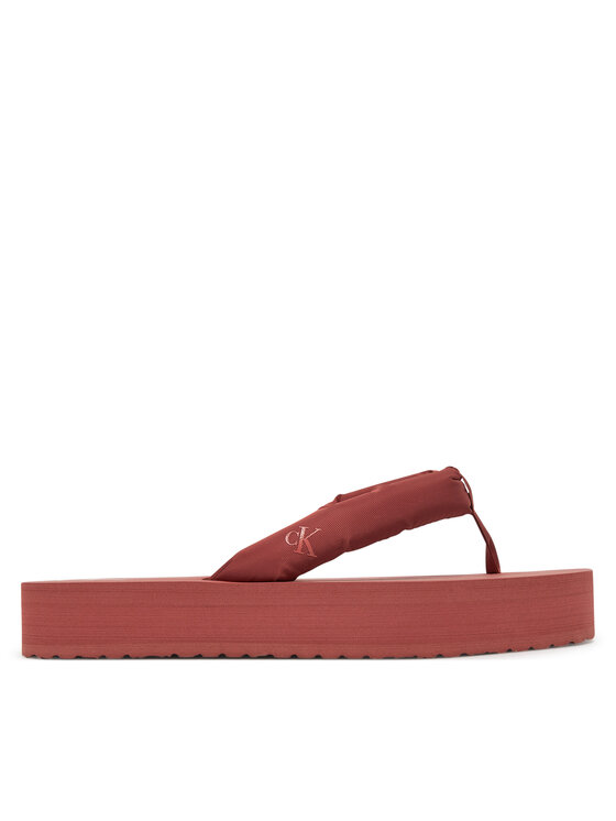Calvin Klein Jeans Calvin Klein Jeans Japonke Beach Sandal Flatform Ttxr Satin YW0YW01723 Rjava