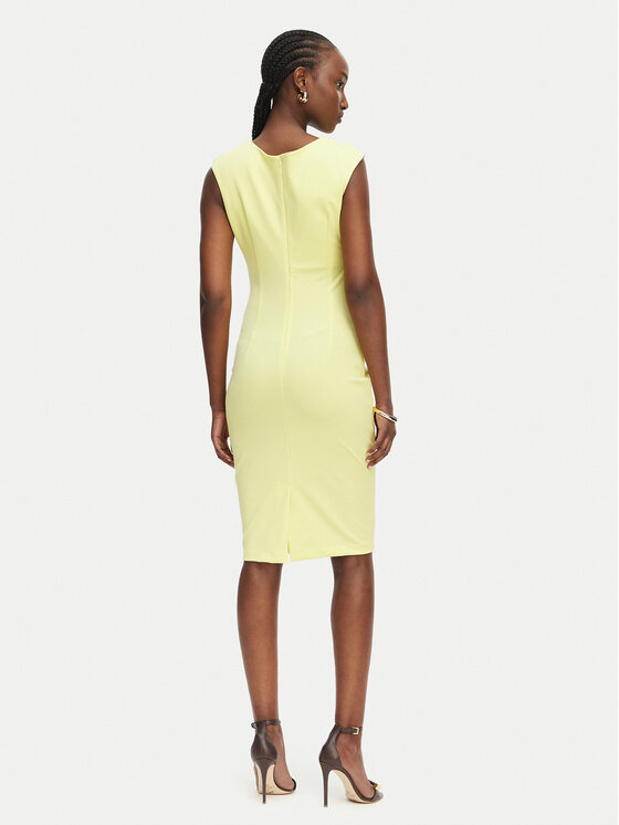 Rinascimento Rinascimento Coctailkleid CFC0127683003 Hellgelb Slim Fit