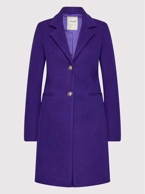 Maryley Maryley Преходно палто 22IB149/5CVI Виолетов Regular Fit