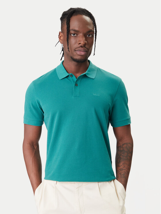 BOSS BOSS Polo Pallas 50468362 Zielony Regular Fit