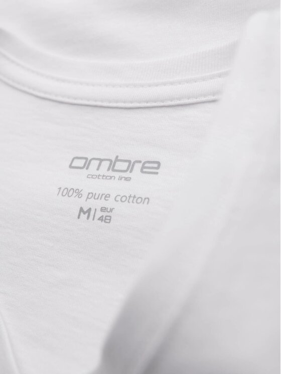 Ombre Ombre T-Shirt OM-TSBS-0237 Biały Regular Fit