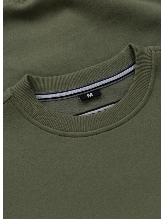 PITBULL PITBULL Bluza Small Logo Zielony Regular Fit