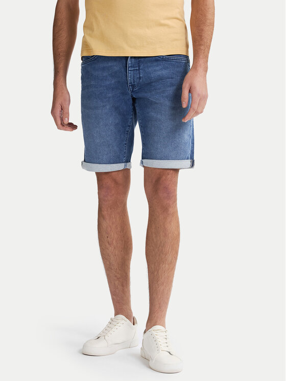 Petrol Industries Petrol Industries Džínsové šortky M-ROS-SHO001 Modrá Slim Fit