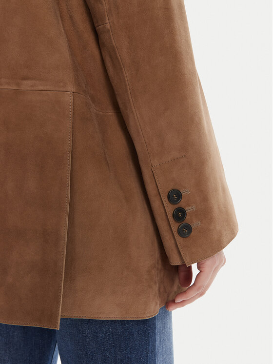 Weekend Max Mara Weekend Max Mara Usnjena jakna Rolanda 2525446071650 Rjava Oversize