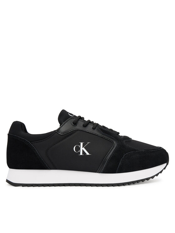 Sneakers Calvin Klein Jeans Runner Laceup Sock Mg Nylon Mix YW0YW01644 Negru