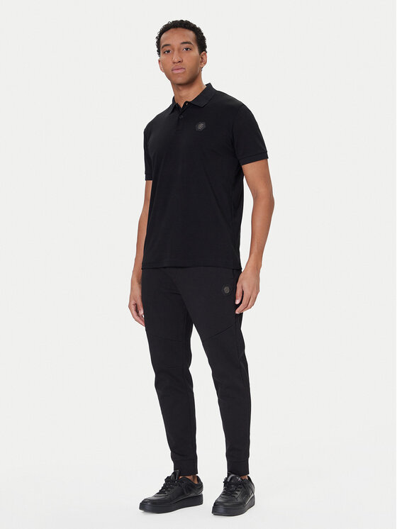 BOSS BOSS Тениска с яка и копчета Future 50543891 Черен Regular Fit