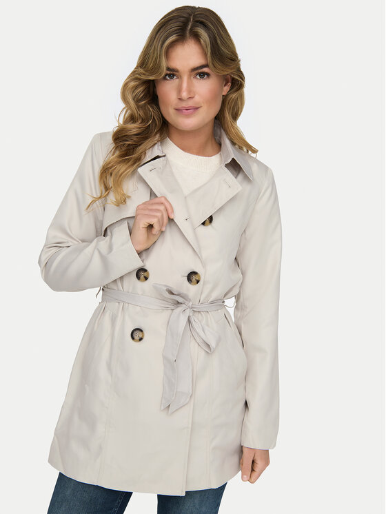 ONLY ONLY Trenčkot Valerie 15191821 Béžová Regular Fit