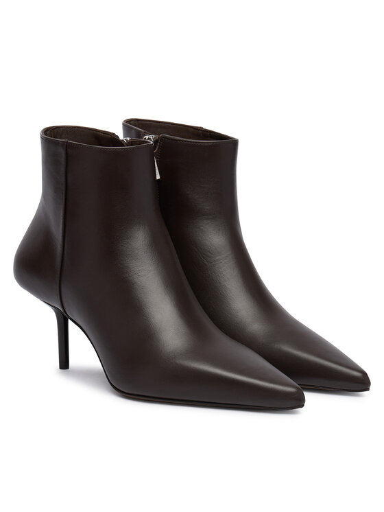 Max Mara Max Mara Polokozačky Mxalightbootie 2624796032600 Tmavě hnědá