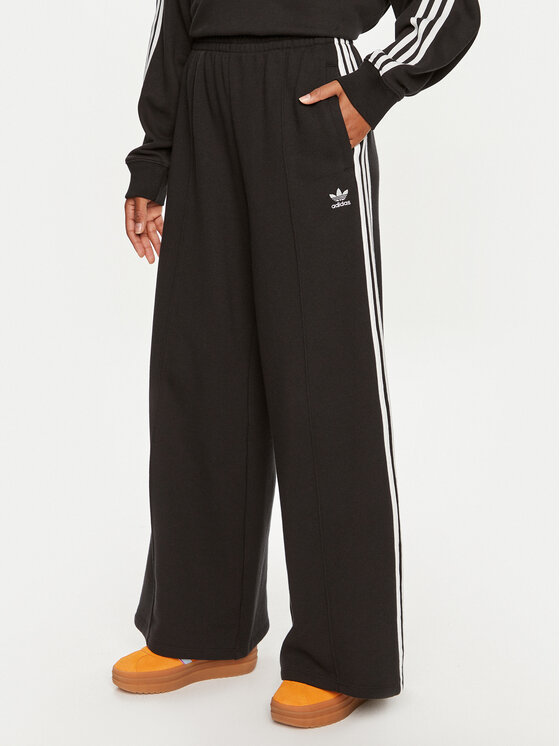 adidas adidas Donji dio trenerke 3-Stripes IY7255 Crna Loose Fit