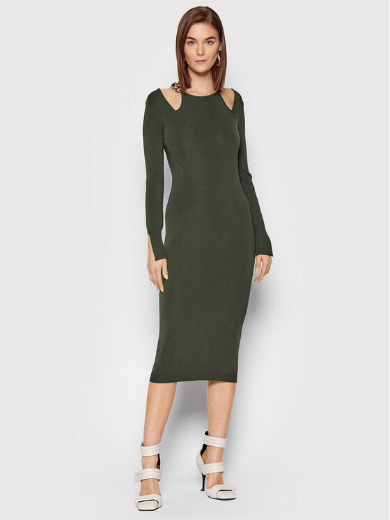 Patrizia Pepe Patrizia Pepe Φόρεμα καθημερινό 8A0922/K007-S635 Πράσινο Slim Fit