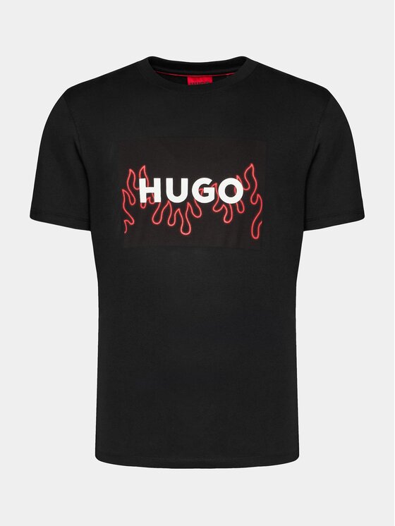 HUGO Hugo T-särk Dulive 50506989 Must Regular Fit